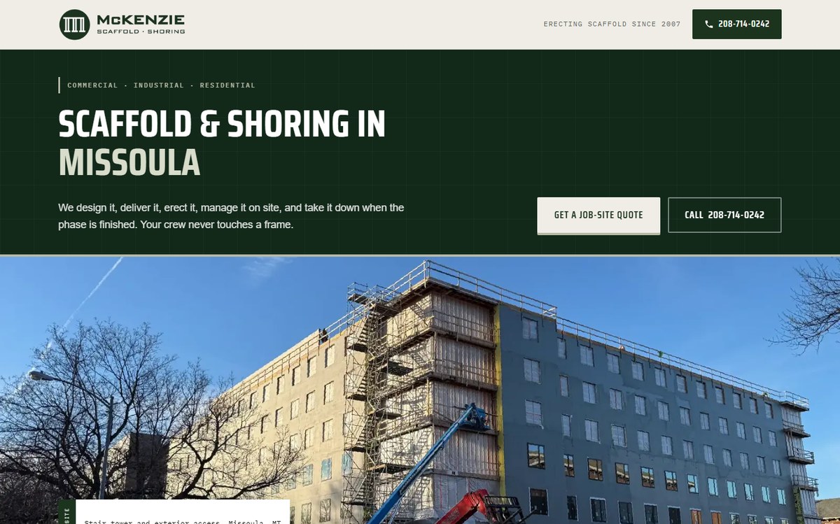 McKenzie Scaffold & Shoring build