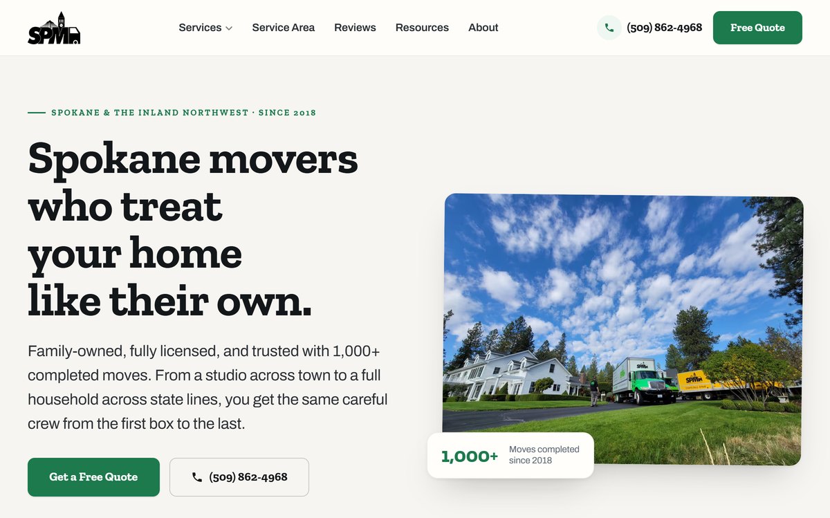 Moving company site build