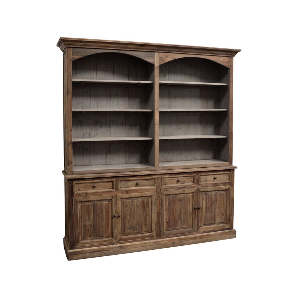 Catalog product photo: Reclaimed pine, double-arched bookcase