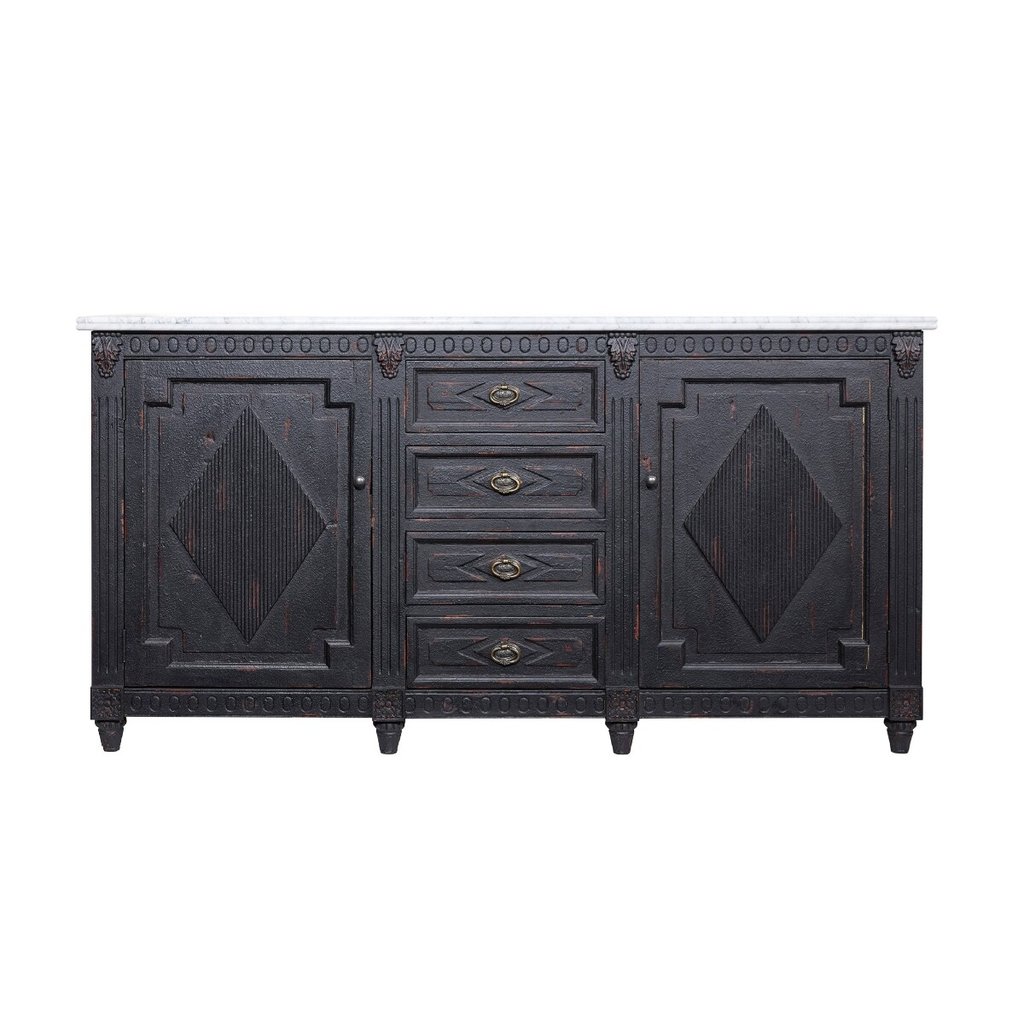 Catalog product photo: Lincoln carved double vanity